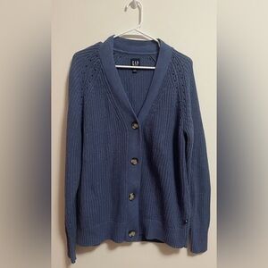 Gap -‎ Women's Blue Soft Knit Button Front Cardigan Relaxed Fit - Size S